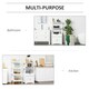 image 5 of kleankin Bathroom Floor Storage Cabinet Kitchen Sideboard Standing Unit W/ Doors