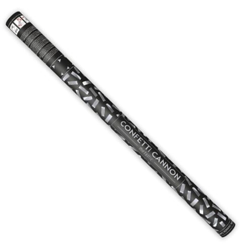 image 1 of Silver Metallic Extra Large Confetti Cannon 80cm