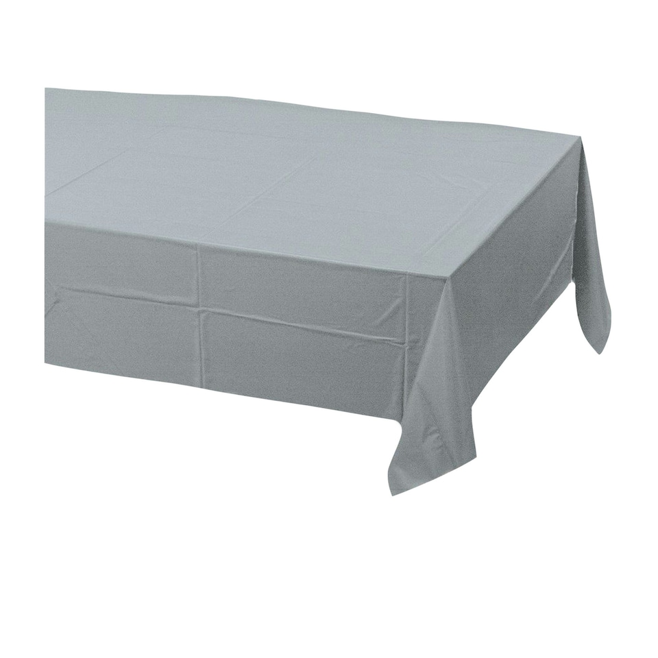 image 1 of Creative Party Rectangular Party Table Cover - Grey - One Size