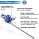 image 2 of Hyundai 680W 610mm Corded Electric Hedge Trimmer / Pruner | HYHT680E