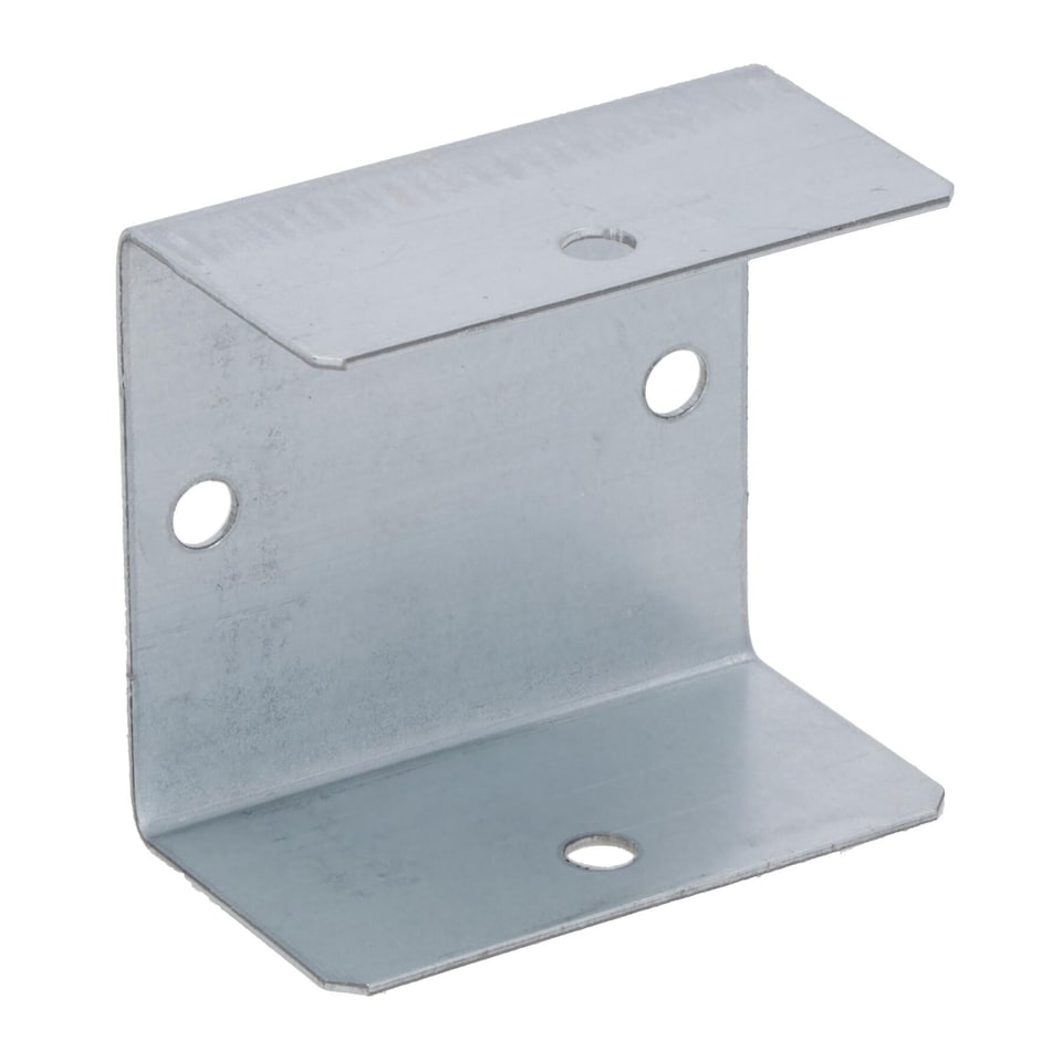 image 1 of Fence Panel Clip 44mm Galvanised Steel Bracket Holder Trellis Post Support 16PK
