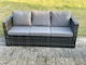 image 5 of Fimous 8 Seater Outdoor Rattan Garden Furniture Gas Fire Pit Table Sets Gas Heater Lounge Dark Grey Footstool