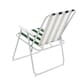 image 4 of Harbour Housewares Folding Metal Beach Chairs - Green Stripe - Pack of 2 | Green | Green
