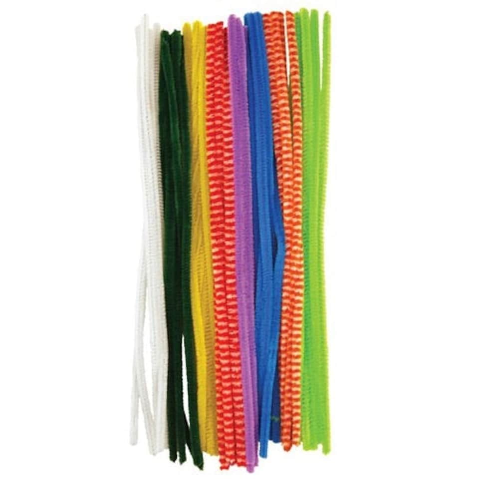 Assorted Chenille Stems Arts & Crafts 30cm - Pack of 30