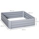 image 3 of Outsunny Set of 2 Raised Garden Bed Galvanised Planter Box Grey