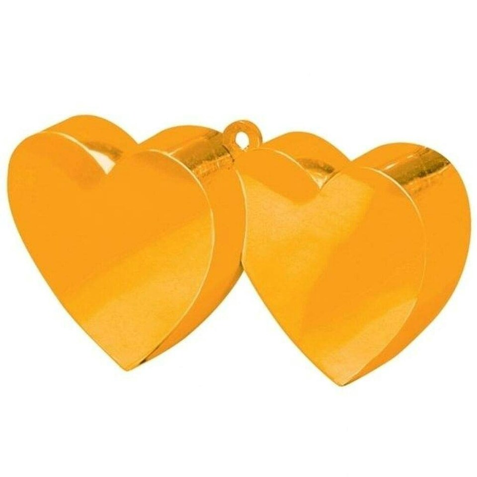 Amscan Dual Heart Balloon Weight - Orange - One Size