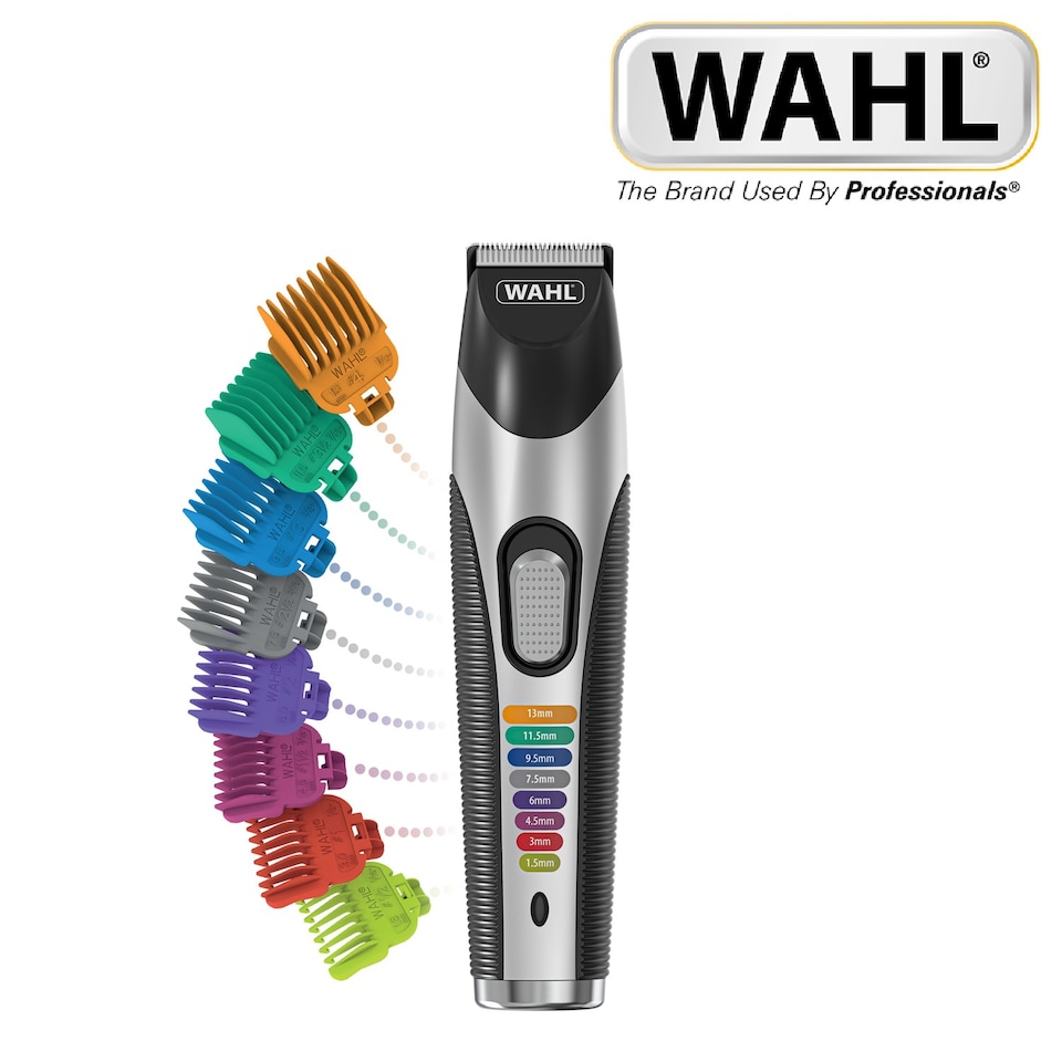 image 1 of Wahl Colour Trim Stubble and Beard Trimmer Kit Silver 9891-117