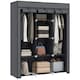 image 1 of HOMCOM Fabric Wardrobe, Portable Wardrobe, Clothes Storage Unit with 8 Shelves, 2 Hanging Rods, 125 x 43 x 162.5 cm, Dark Grey | Grey | Dark Grey