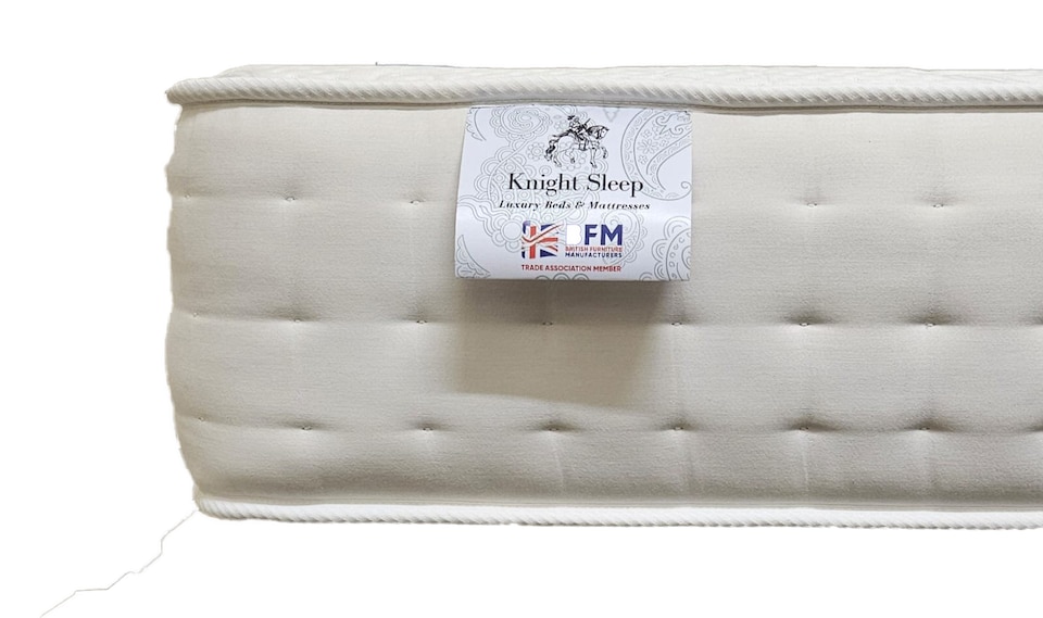 image 1 of Cashmere 2000 Silk Pocket Spring Medium Firm Natural Mattress With Edge Support