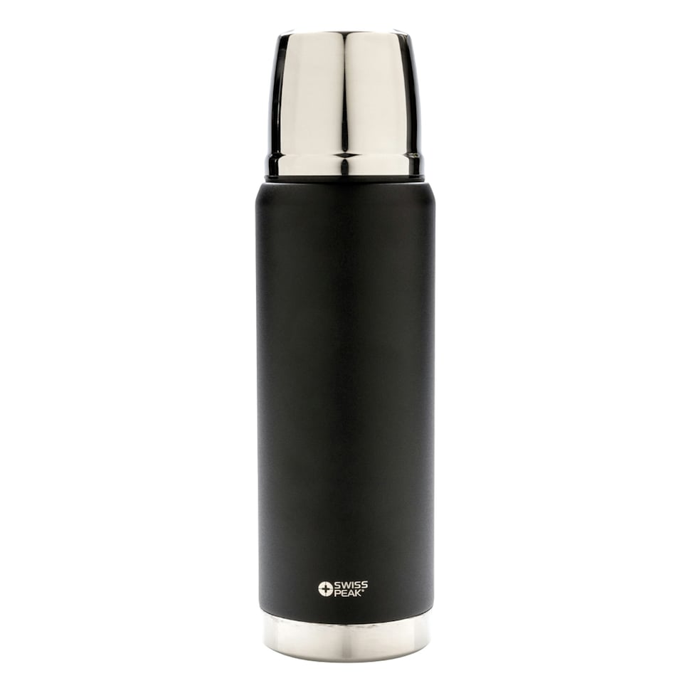 image 1 of Swiss Peak Elite Vacuum Insulated 0.5L Flask - Black - One Size