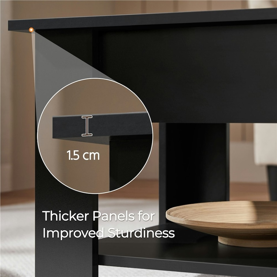image 1 of Yaheetech Lift Top Coffee Table with Storage Shelf
