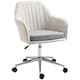 image 1 of Vinsetto Home Office Chair Comfortable Computer Desk Chair Swivel Task Chair with Golden Base, Vanity Chair for Teens Adults Bedroom, Beige