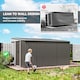 image 7 of Outsunny 11.3 x 9.2ft Lean to Metal Garden Shed, Outdoor Galvanised Tool Storage House with Double Sliding Doors and 2 Air Vents, Grey