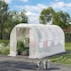 image 5 of Living and Home White Outdoor Walk-in Tunnel Greenhouse with Steel Frame - 4*3x*2M