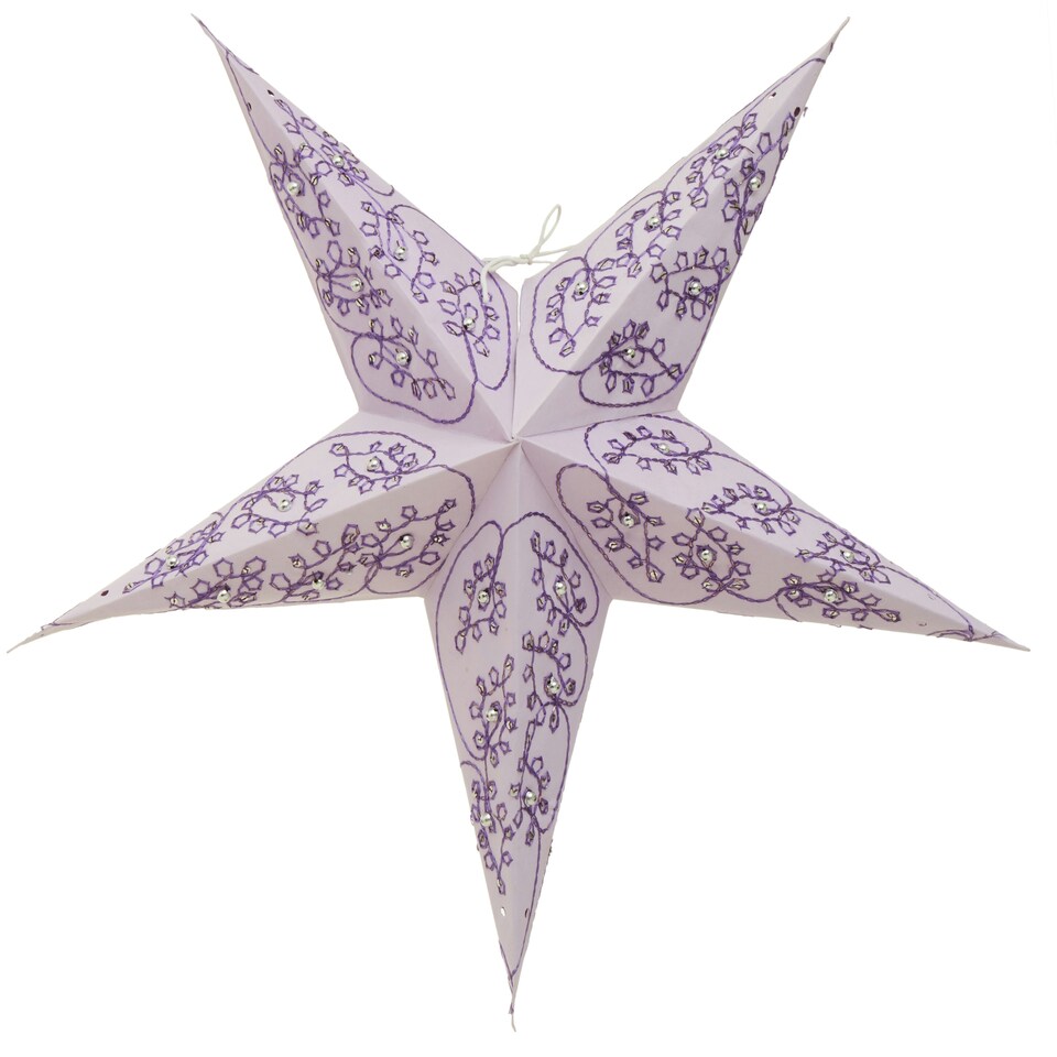 image 1 of Interiors by Premier 5 Point Purple Paper Star