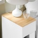 image 6 of SoBuy FBT111-WN Slim Bedside Table Bedside Cabinet Narrow Side Table Nightstand with Drawer and Shelf for Bedroom