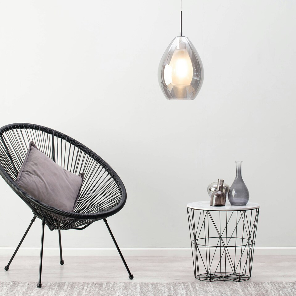 image 1 of BHS Carmella Ceiling Pendant | Silver | Smoke | 1