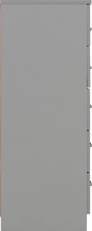 image 1 of Dakota 5 Drawer Chest | Grey | Light Grey