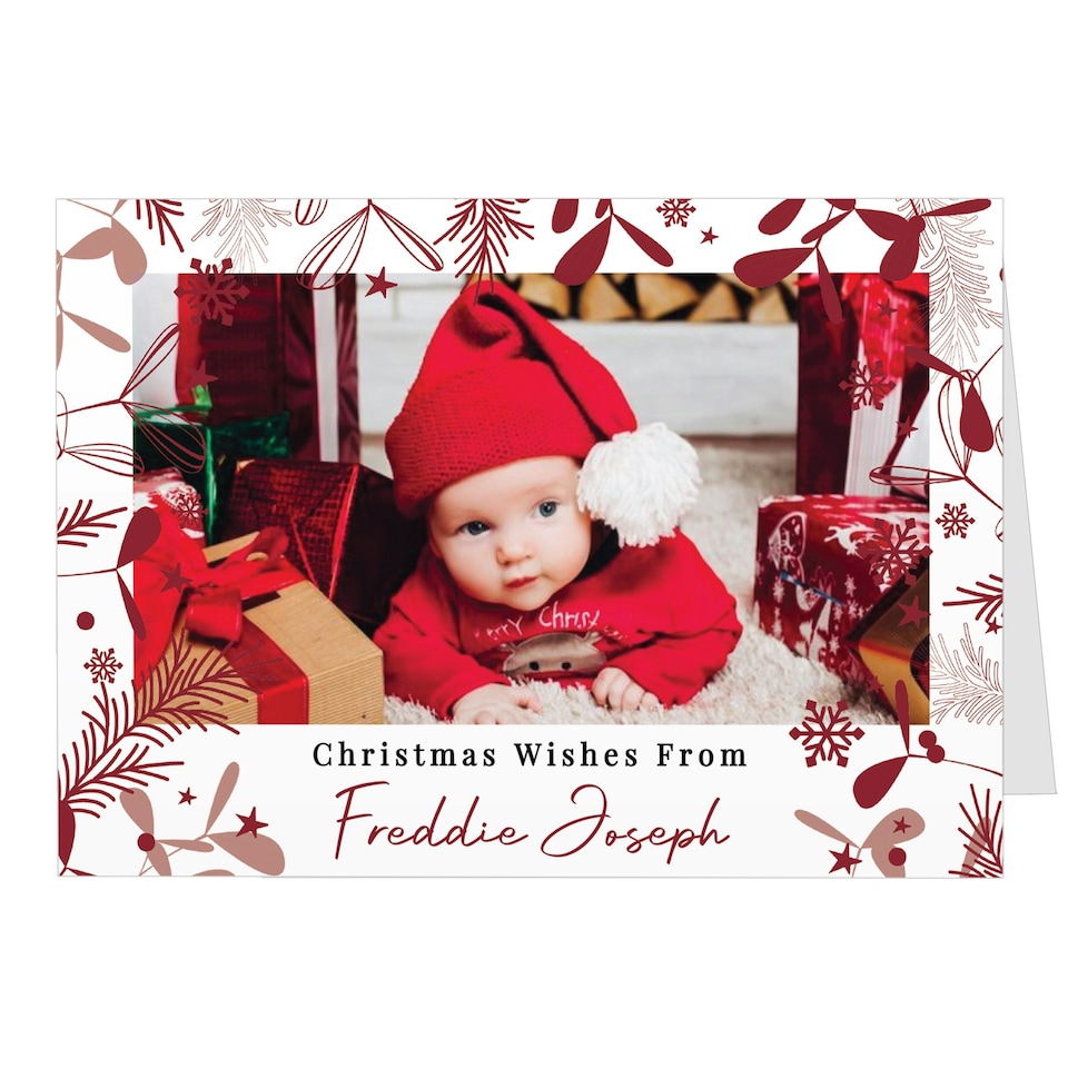 image 1 of Personalised Photo Upload Pack of 10 Christmas Cards