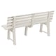 image 3 of 3-Seater Garden Outdoor Plastic Bench - 74x145x49cm | White | 1