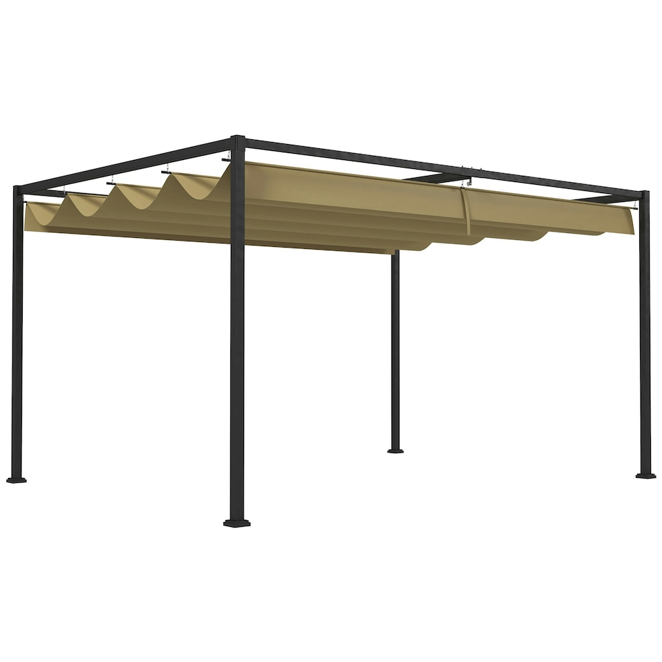image 1 of Outsunny 4m x 3m Metal Pergola Gazebo Patio Sunshelter Canopy