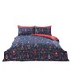 image 1 of Nutcracker Microfibre Reversible Duvet Cover Set with Pillowcase Blue | Single