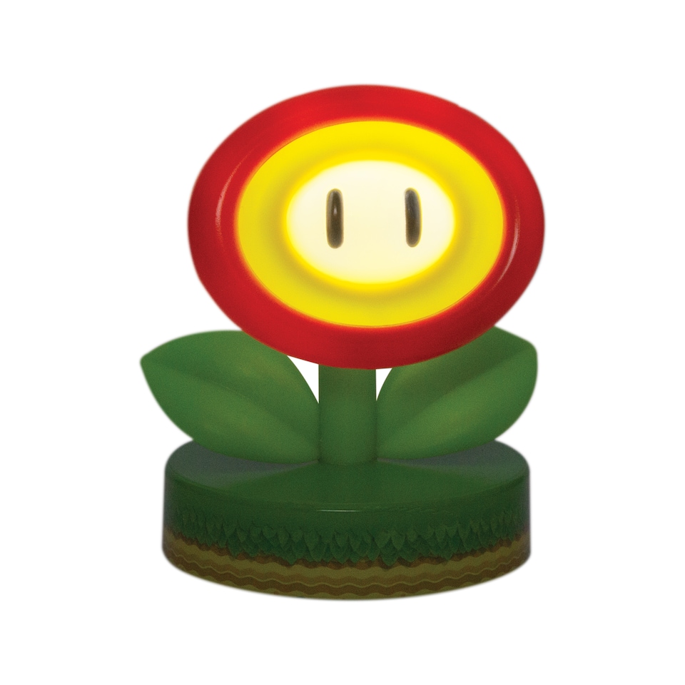 image 1 of Super Mario Icons Fire Flower Light, 10cm LED Character Light, Battery Powered, Official Nintendo Merchandise, Paladone