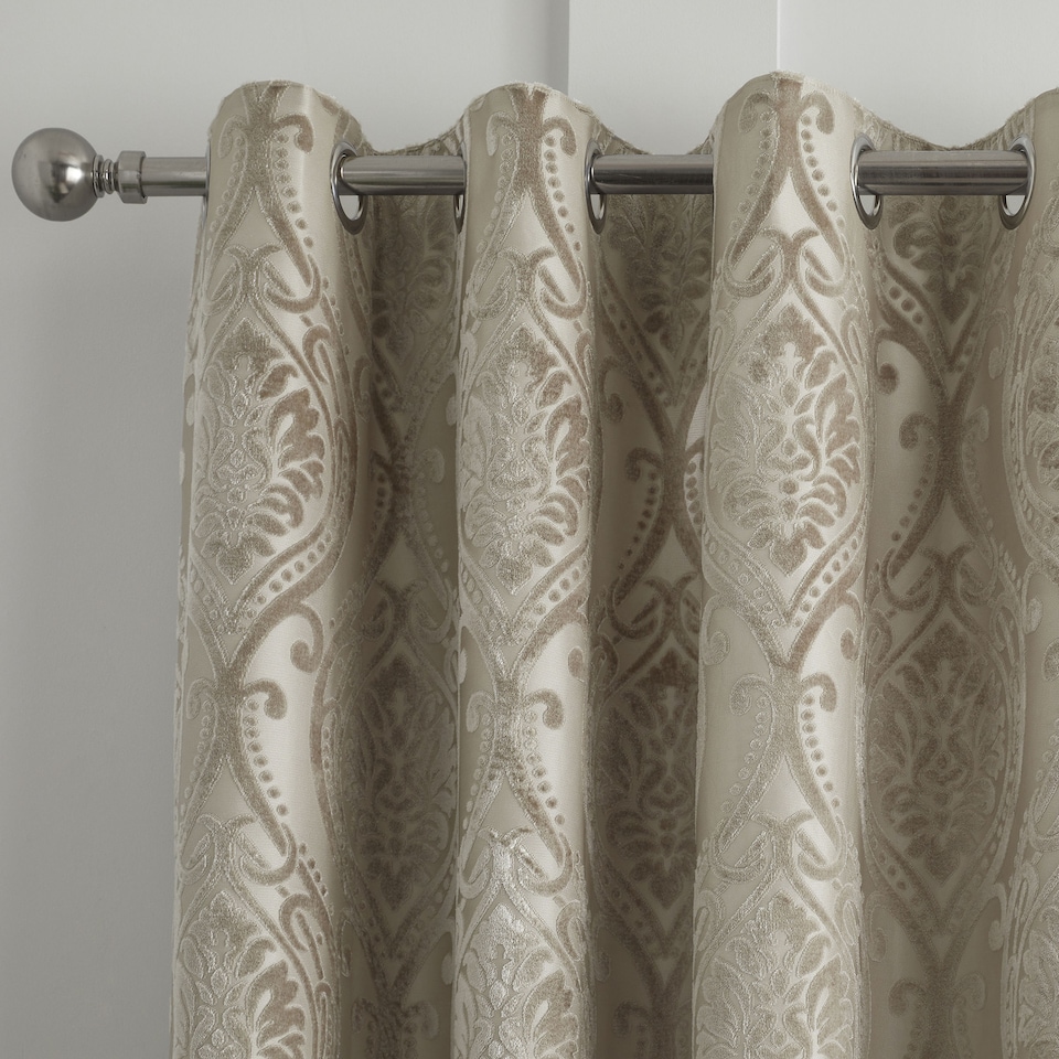 image 1 of Curtina Chateau Eyelet Curtains Natural