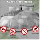 image 3 of VELVETIO Botanical Dandi Complete Duvet Cover Set with Fitted Sheet Soft Polycotton Bedding Sets Grey | Double
