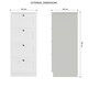 image 3 of FWStyle Artus Shaker 4 Drawer Chest Of Drawers Matt White