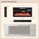 image 2 of COSTWAY Recessed/Wall-Mounted Fireplace 750W/1500W Black