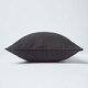 image 2 of Homescapes Cotton Rajput Ribbed Black Cushion Cover - 45 x 45 cm | Black | Black | 45 x 45 cm