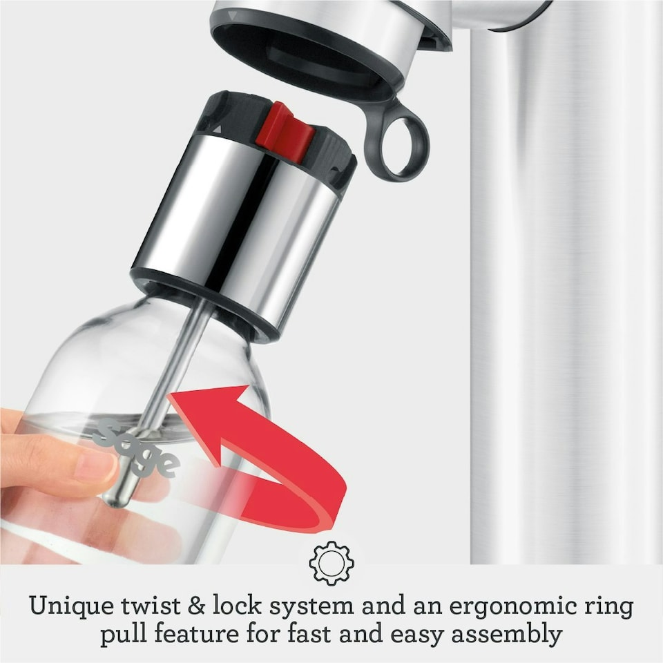 image 1 of Sage The InFizz Fusion Home Soda Maker, for Sparkling Water, Juice, Tea, Cocktails and All Fizzy Drinks, Sea Salt