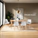 image 8 of Dining Chairs Frederikke - padded, ergonomic shape, wooden legs - Set of 4 White