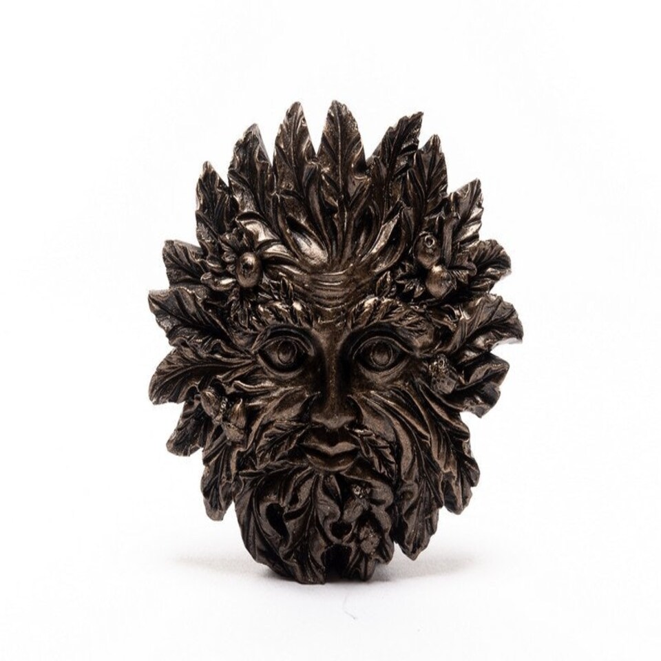 image 1 of Bronze Green Man Plant Pot Feet - Set of 3 - L5.5 x W8.5 x H8.5 cm | Brown