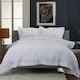 image 1 of Hampstead 100% Cotton Duvet Cover Set – 200 Thread Count with Inserted Ribbon & Oxford Pillowcases Cream | White | Single