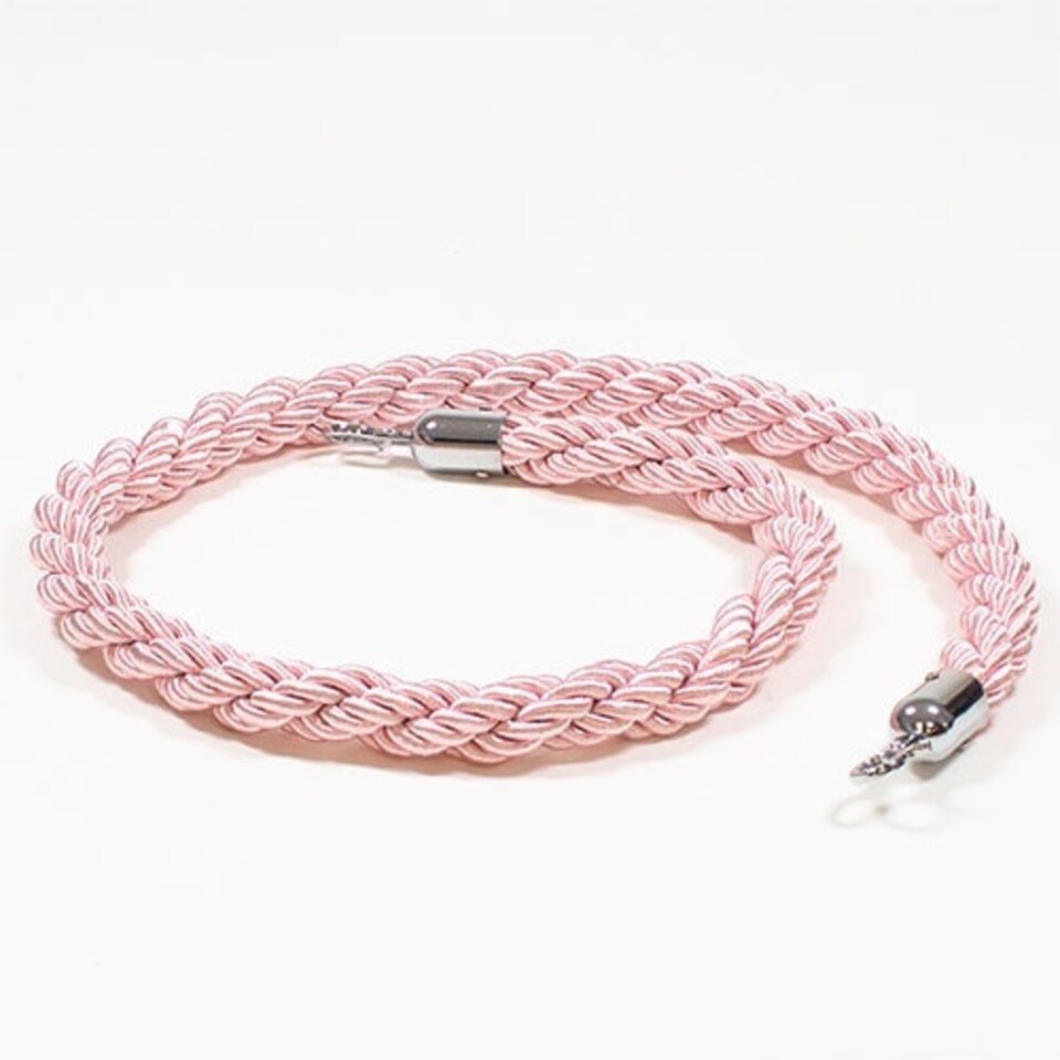 image 1 of 2 Prestige Chrome Poles With 1 Pink Braided Rope