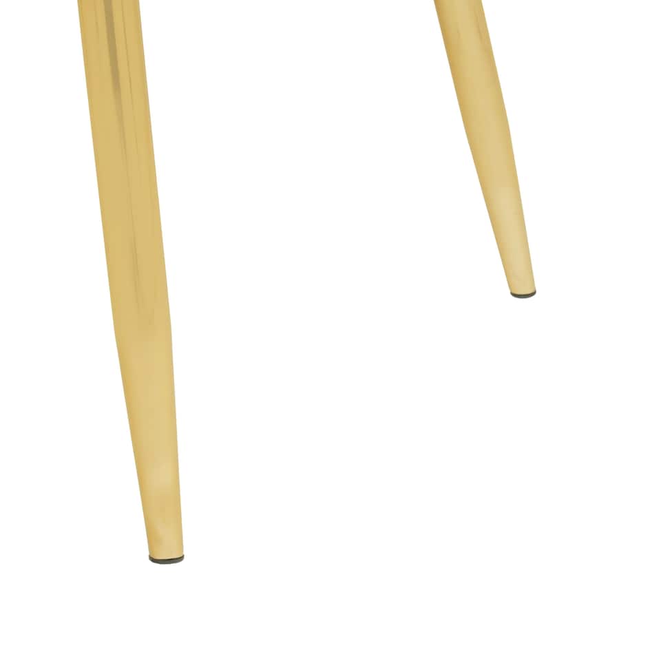 image 1 of Interiors by Premier Grey Velvet Dining Chair, Durable & Adjustable Velvet Office Chair, Backrest Grey Accent Chair with Gold Legs
