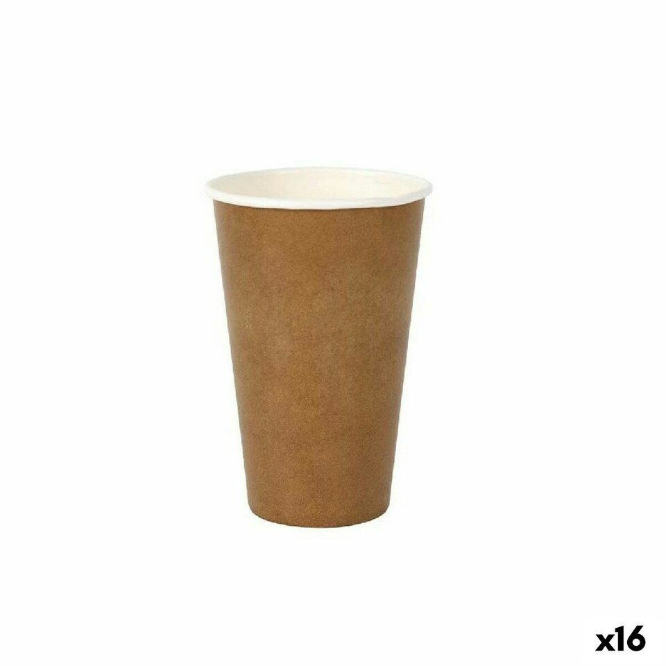image 1 of Set of glasses Algon Disposable kraft paper 15 Pieces 450 ml (16 Units) N/A