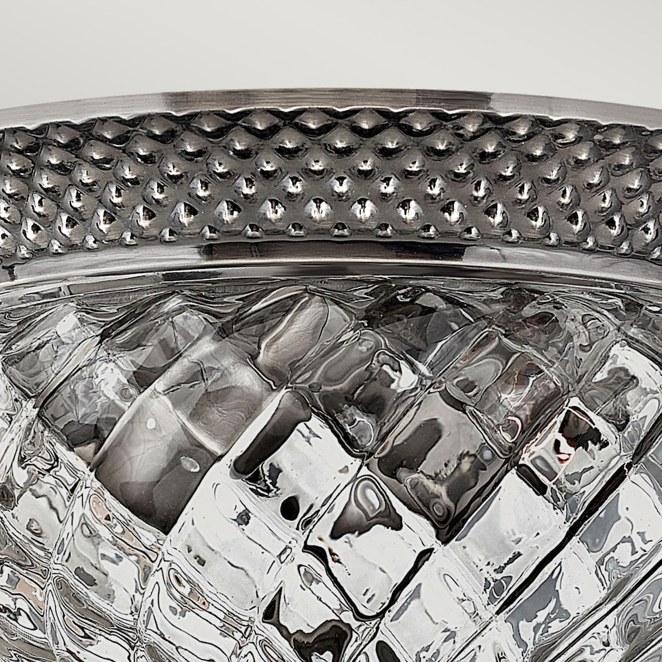 image 1 of Plantation 2 Light Small Semi Flush Ceiling Light Polished Antique Nickel, E27