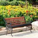 image 2 of Outsunny 2-Seater Bench Cushion Polyester Cover Seat Pad Replacement 