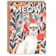 image 1 of Meow Devon Rex Cat Lover Floral Pet Portrait Birthday Card
