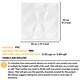 image 2 of NOVECRAFTO Decorative 3D Wall Panels (50cm x 50cm) Diamond Design PVC Cladding Panel