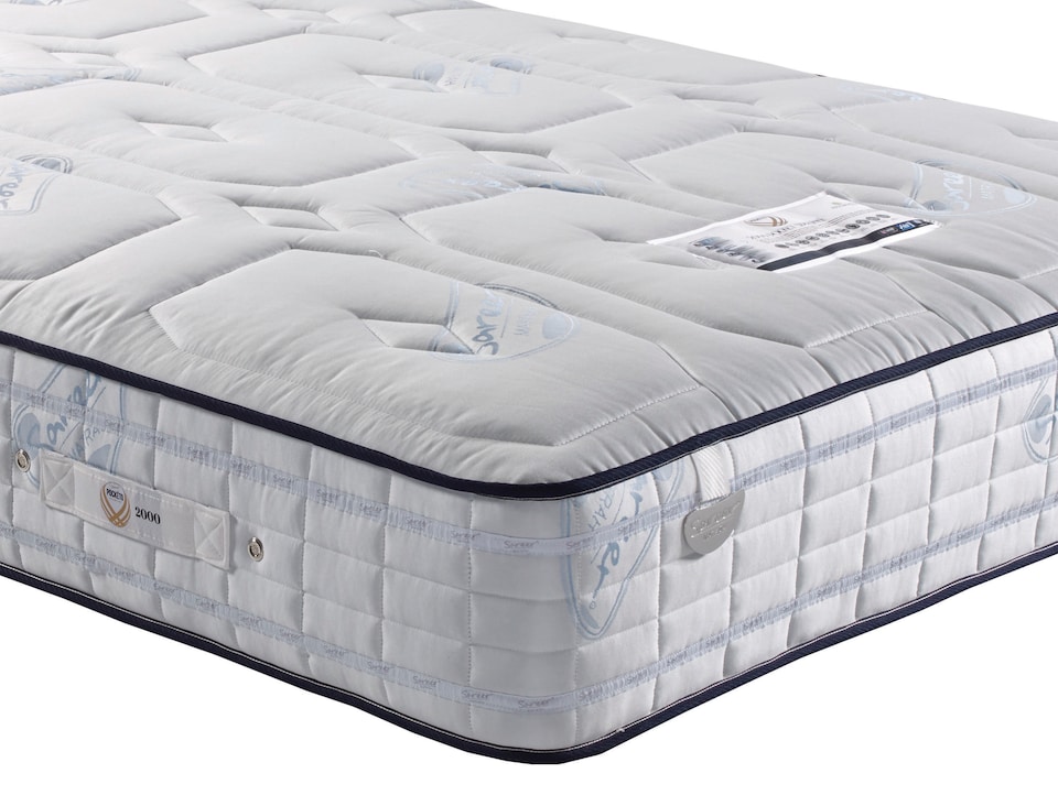 image 1 of Sareer Pocketo 2000 Pocket Sprung Memory Foam Mattress 3FT | White | Single