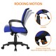image 5 of Yaheetech Ergonomic Mesh Office Chair Mid-Back 360° Rolling Casters | Blue