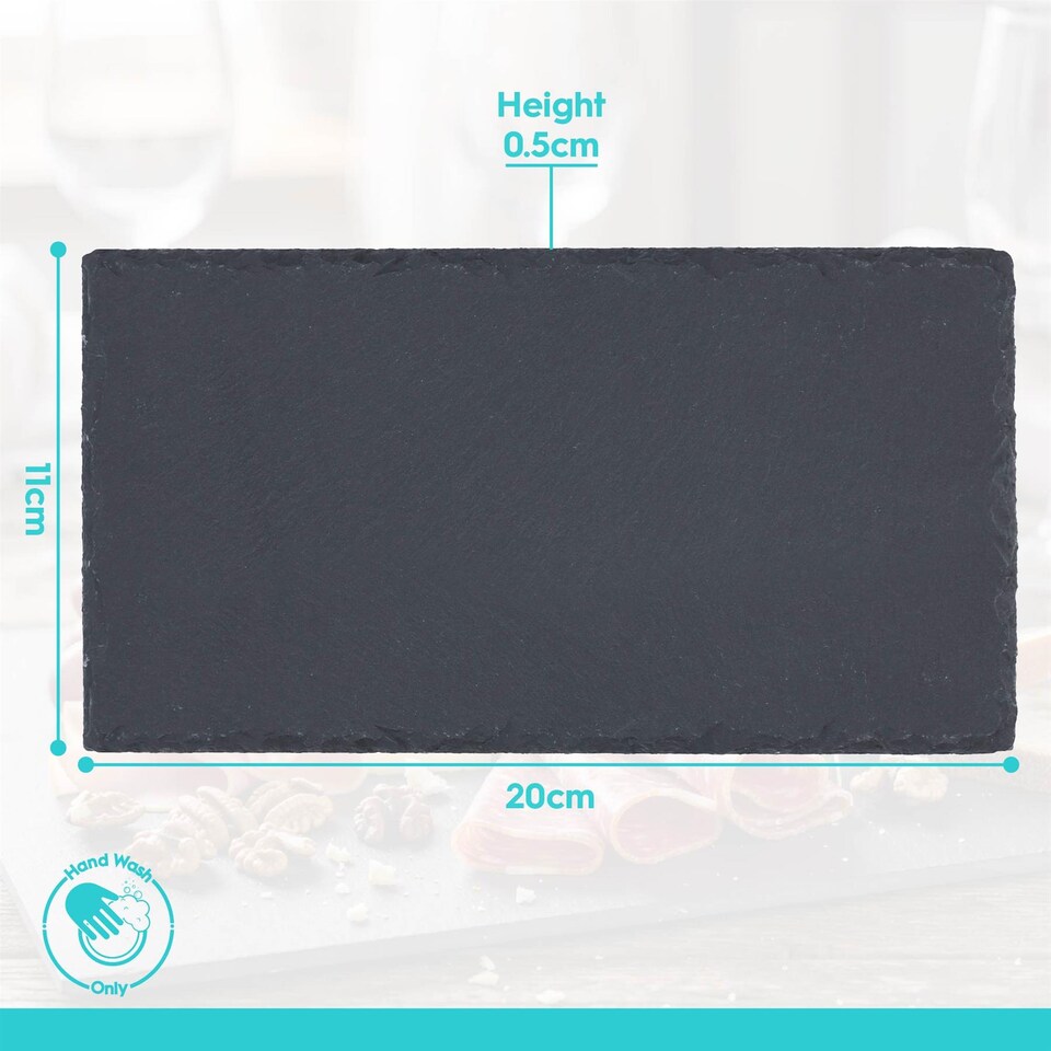 image 1 of Argon Tableware Natural Slate Serving Board - 20 x 11cm