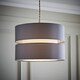 image 2 of ValueLights Sophia Large Grey 2 Tier Ceiling Light Shade | Grey