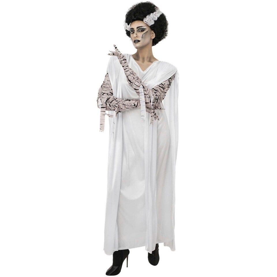image 1 of Universal Monsters Womens/Ladies Bride Of Frankenstein Costume Set - White - M M