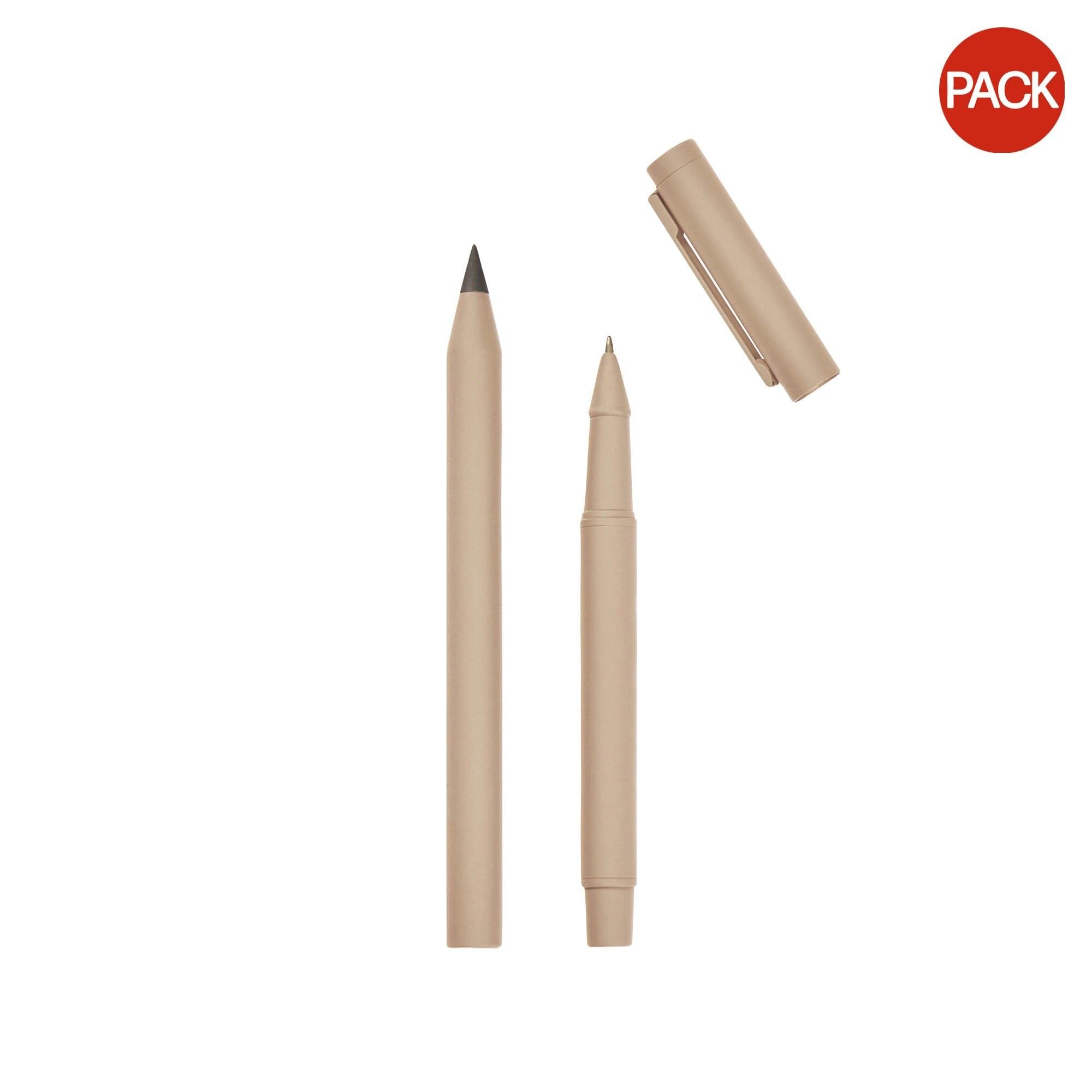 Vinga Baltimore Pen Set (Pack of 2) - Greige - 14cm x 2.3cm x 1.5cm