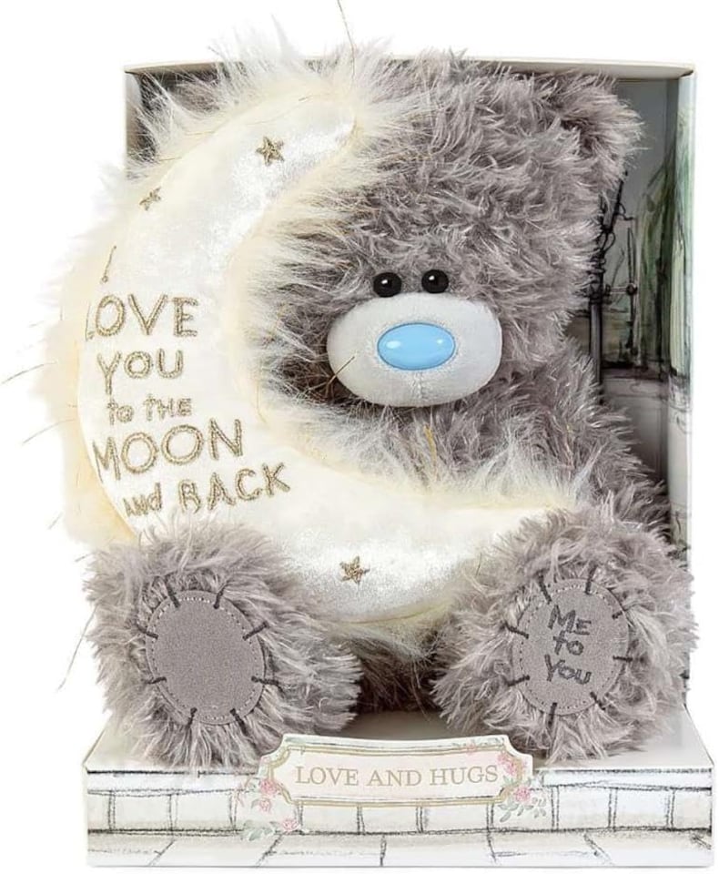 image 1 of Me to You Tatty Teddy 'Love You To The Moon And Back' 19cm High Presented On Premium Gift Plinth Signature Collection